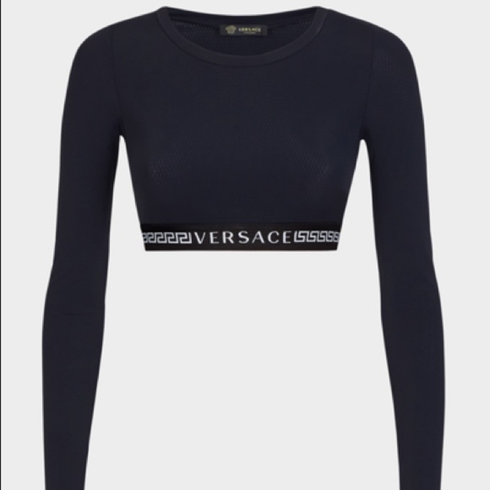 Versace logo cropped top